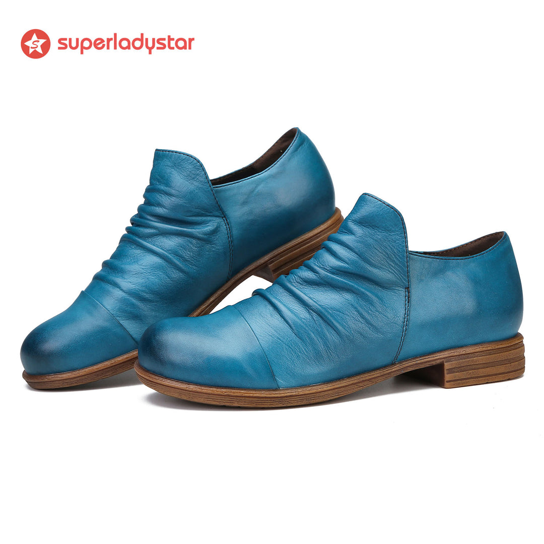 Cozy Leather Flat Shoes