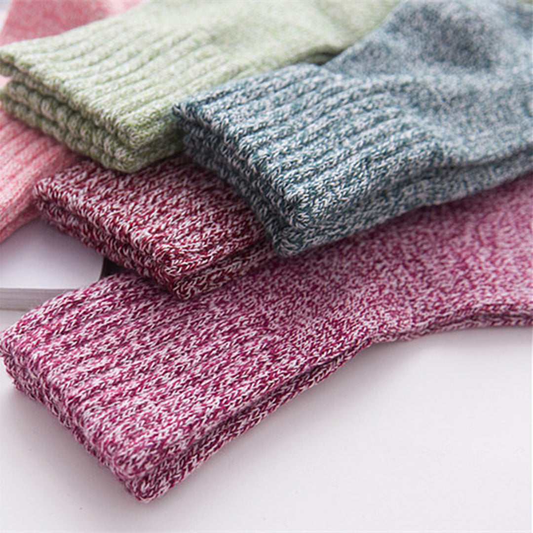 Pure Color Thick Warm Wool Socks