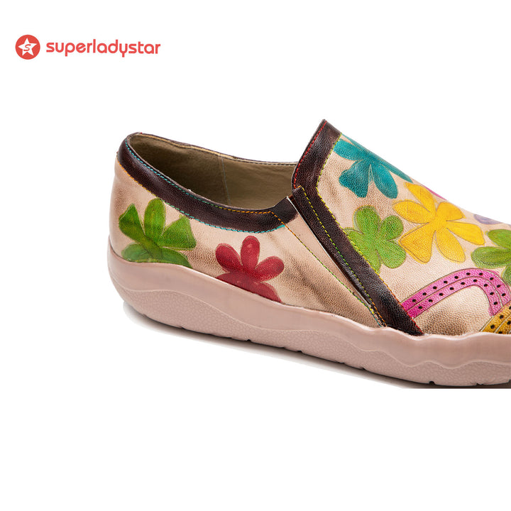 Hand-polished Blooming Comfortable Flat Shoes