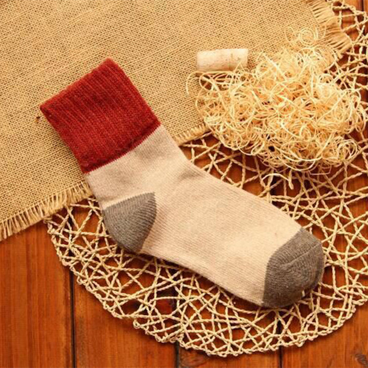 Color Stitching Thickened Warm Socks