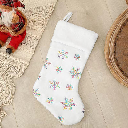 Festival de Noël décorations mignonnes chaussettes de flocon de neige