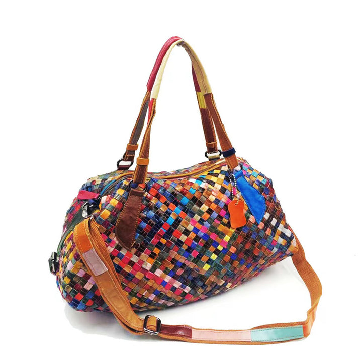 Vintage Floral Color Matching Fashion Handbag