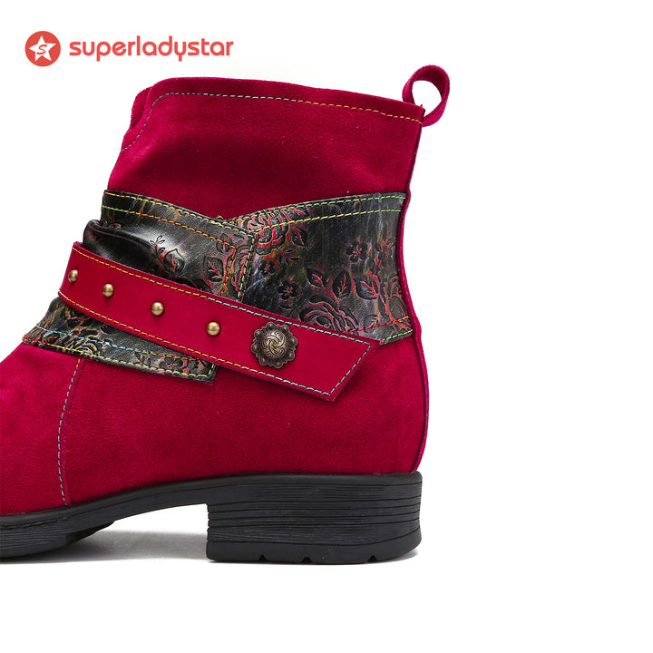 Cozy Genuine Leather Flat Boots