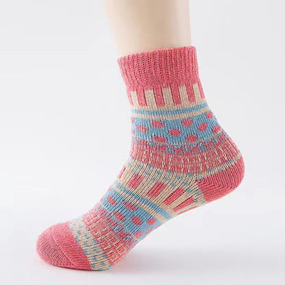 Thick Warm Wool Dot Ethnic Socks