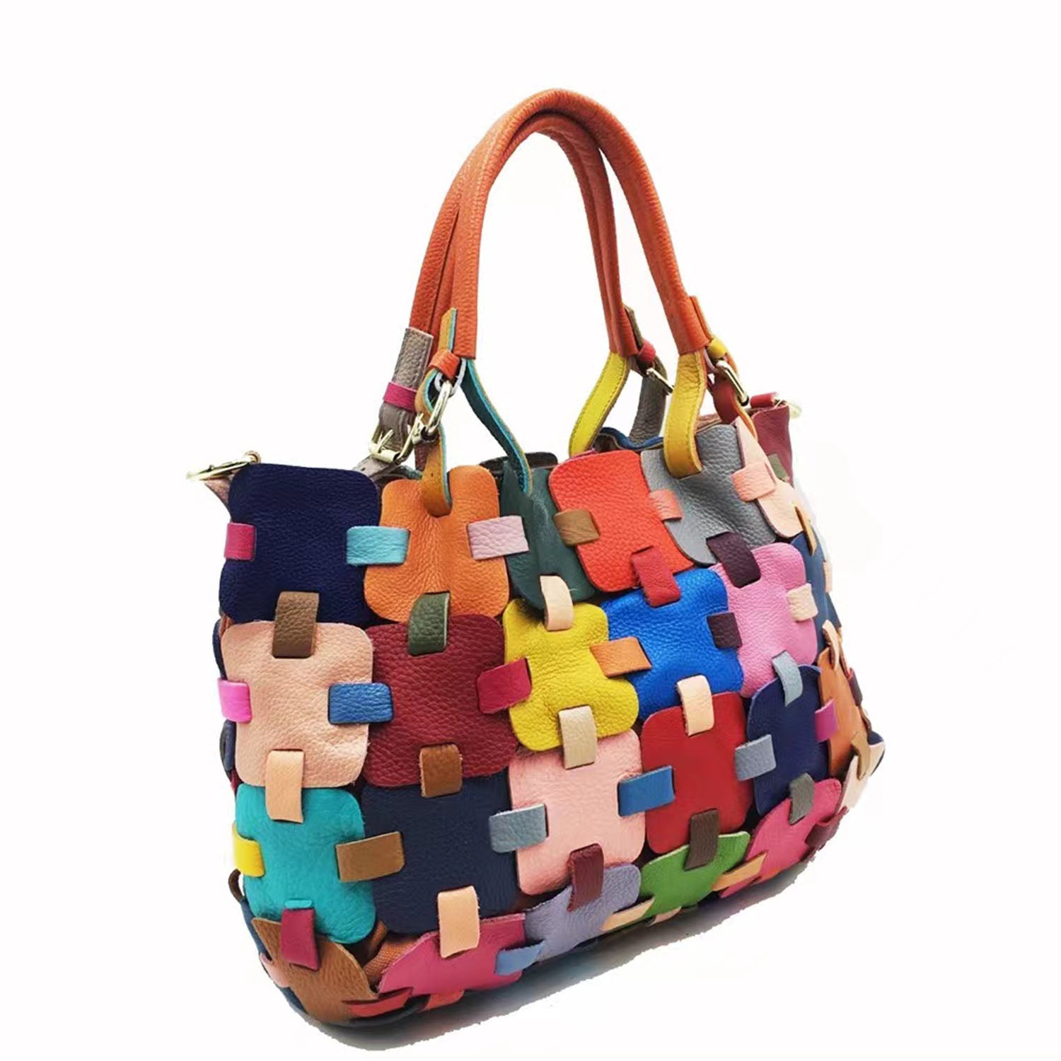 Female Floral Color Matching Fashion Handbag