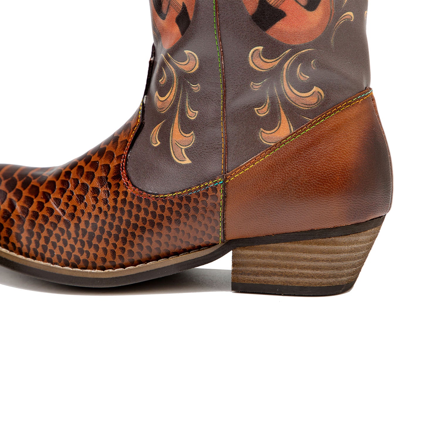 Fischmuster Cowboy -Stiefel