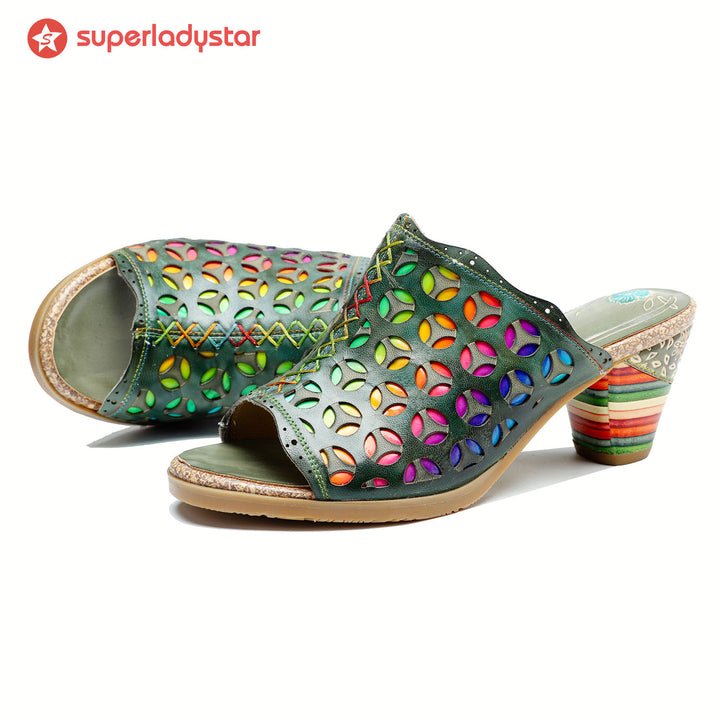 Retro Colorful Hollow and Comfortable Sandals
