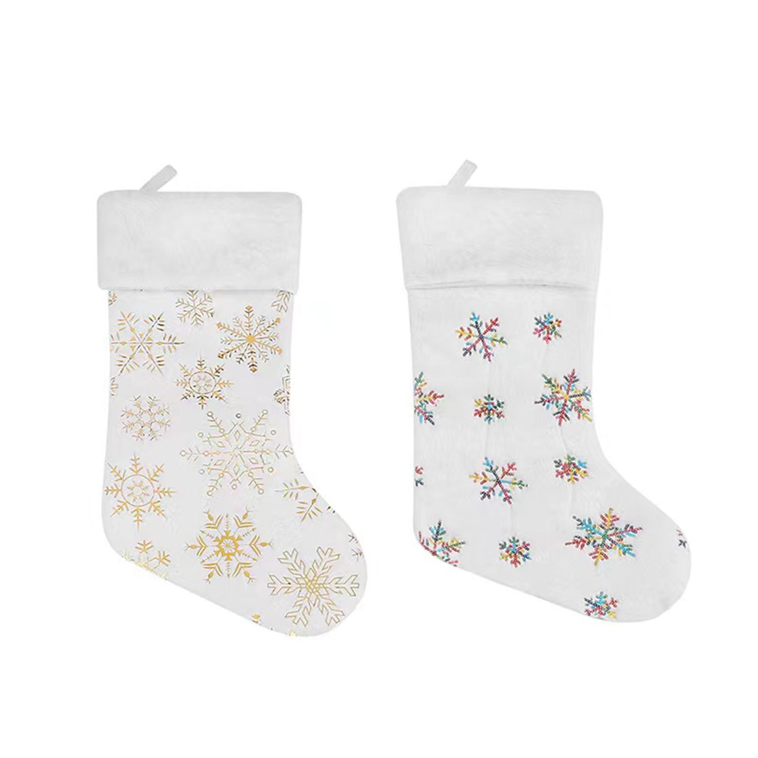 Festival de Noël décorations mignonnes chaussettes de flocon de neige