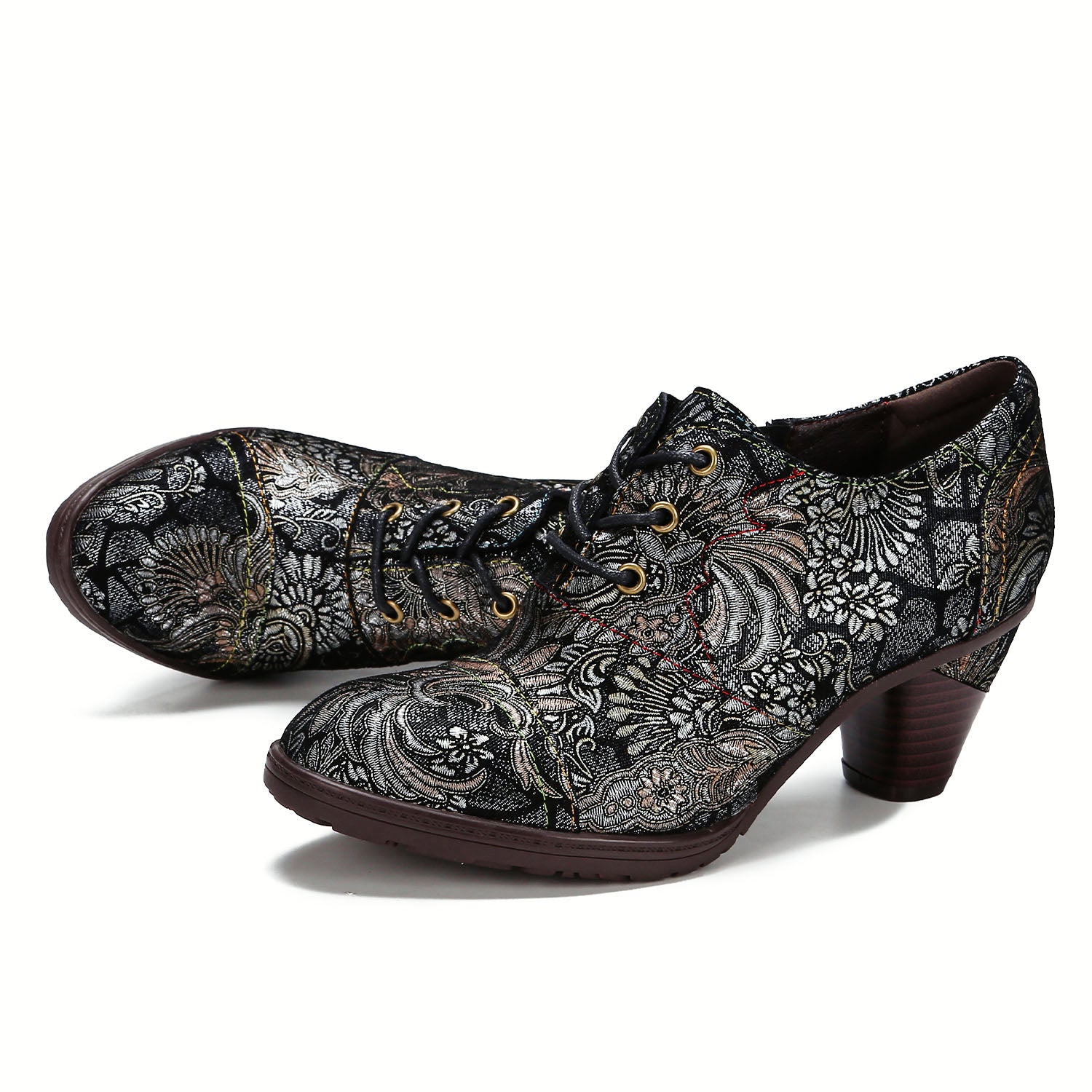 Retro Handmade Leather Exquisite Pumps