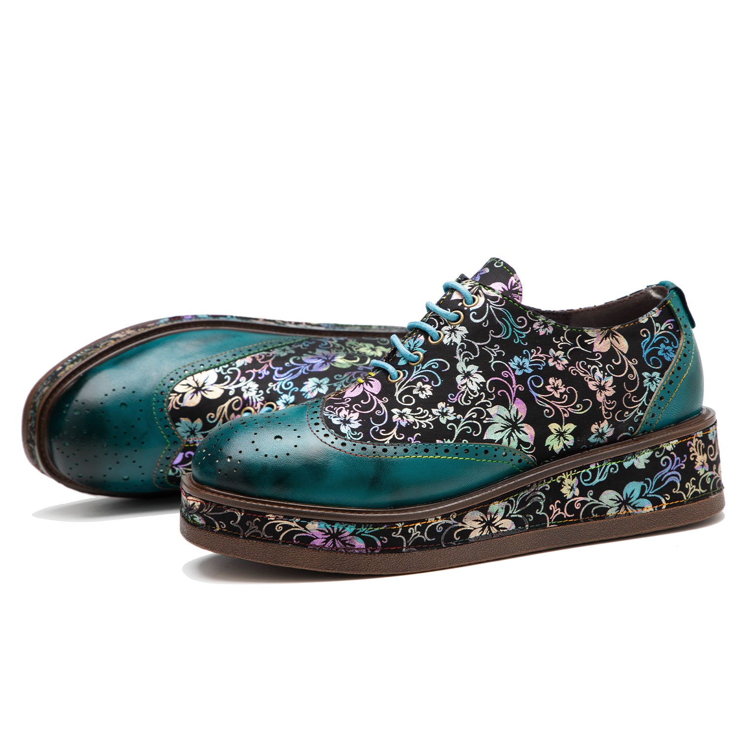Vintage Comfy Casual Floral Oxfords Shoes – superladystar