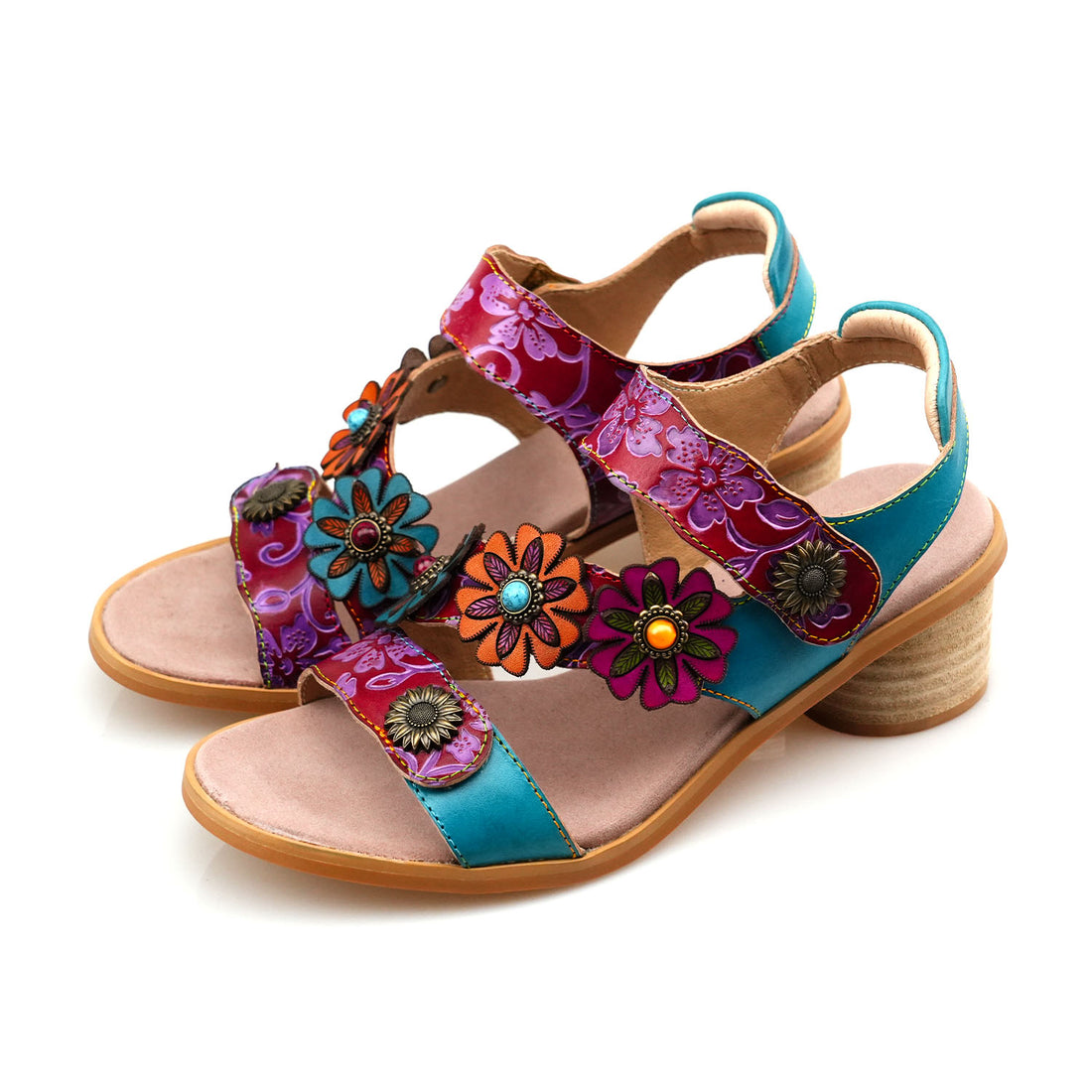 Handmade Vintage Casual Floral Sandals