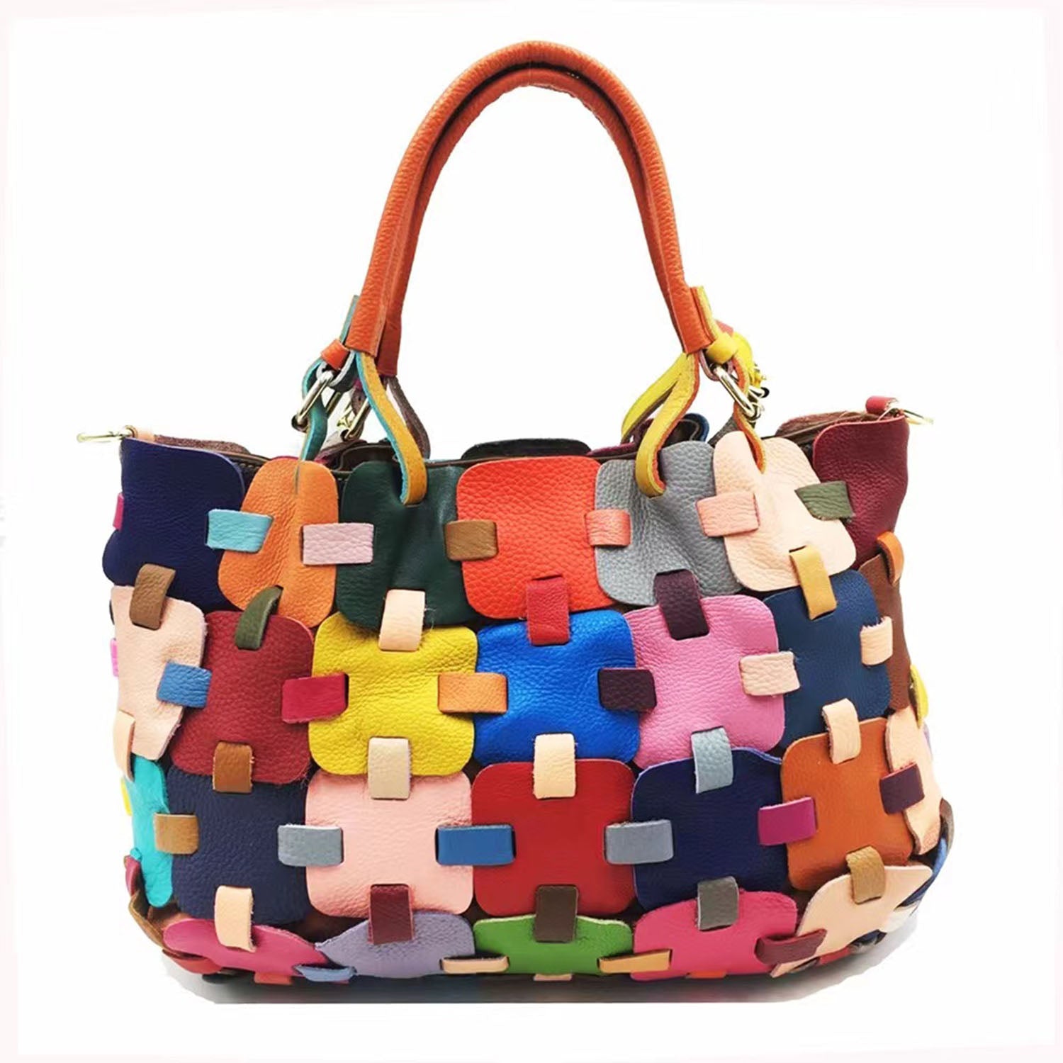 Female Floral Color Matching Fashion Handbag