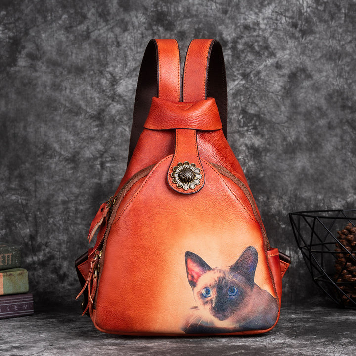 Vintage Cute Color Matching Fashion Backpack