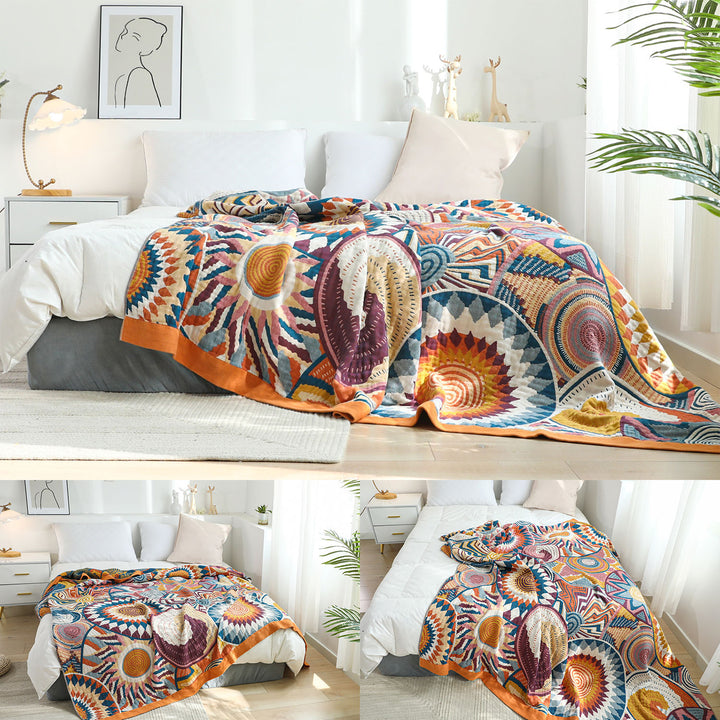 Colorful 5 Layers Cotton Blanket