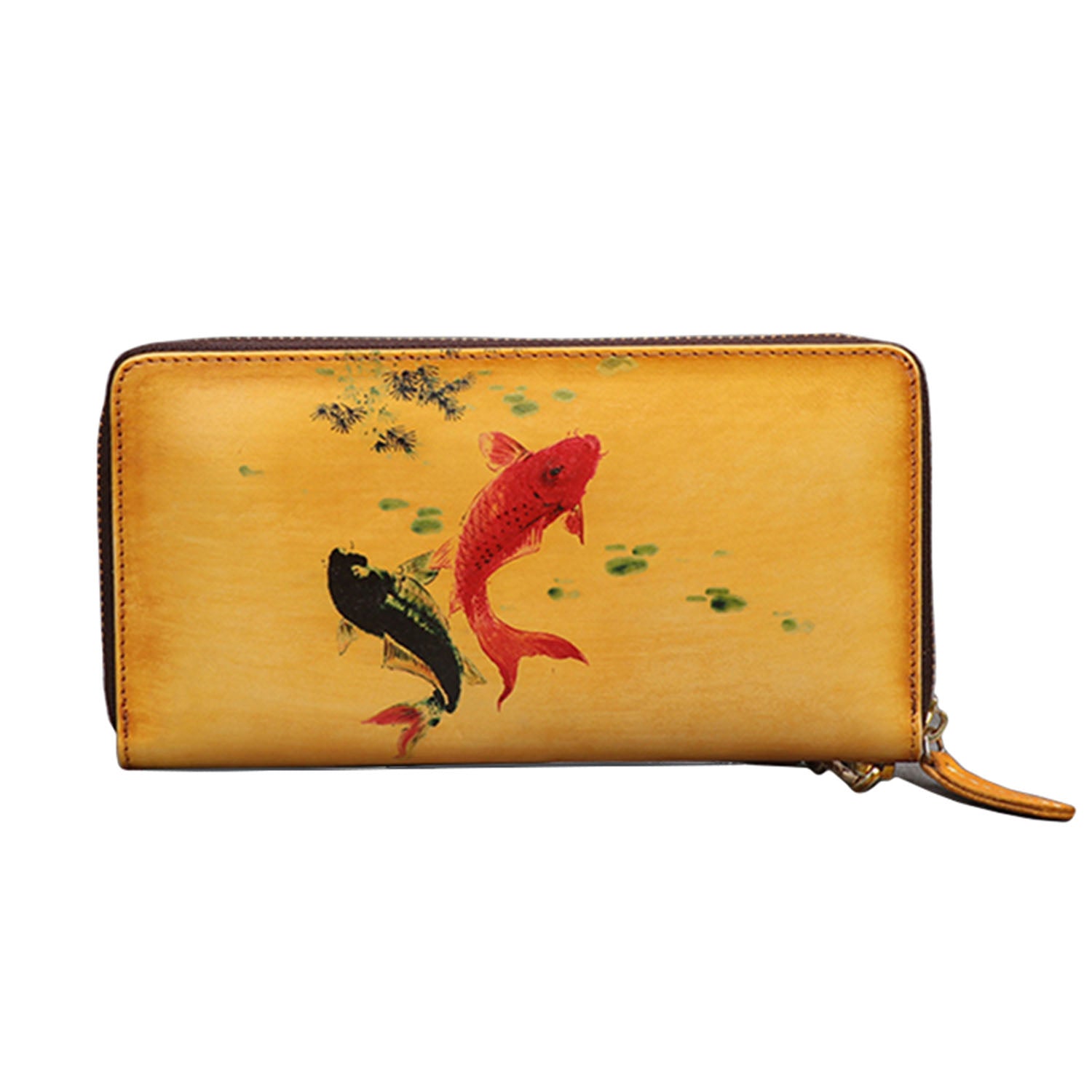 Retro Hand-painting Handmade Fish Pattern Wallet