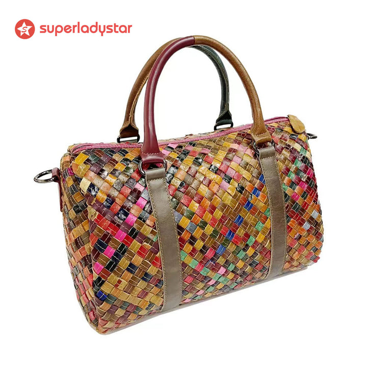 Retro Floral Color Matching Fashion Handbag