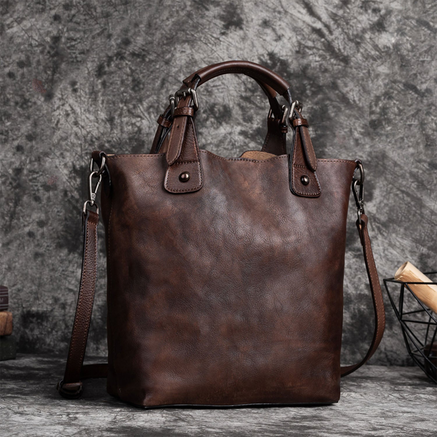 Retro Handmade Soft Durable Leather Bag