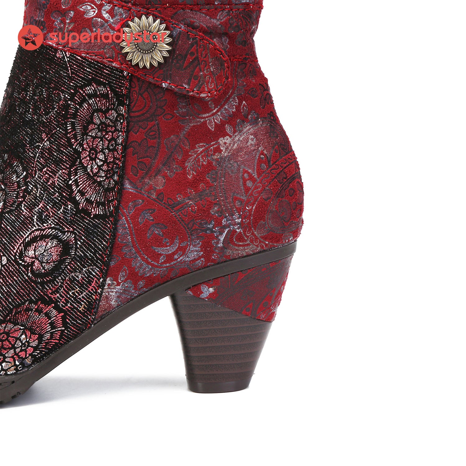 Handgefertigte florale Spitzen -elegante Stiefel