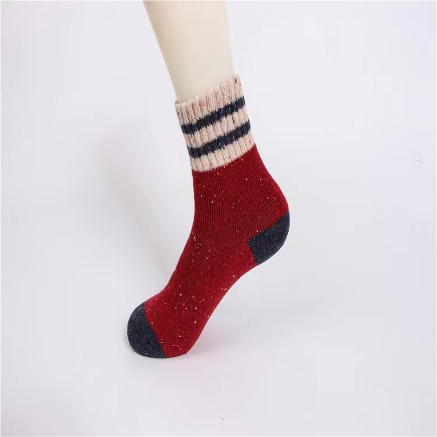 Chaussettes de couleurs épaisses chaudes d&