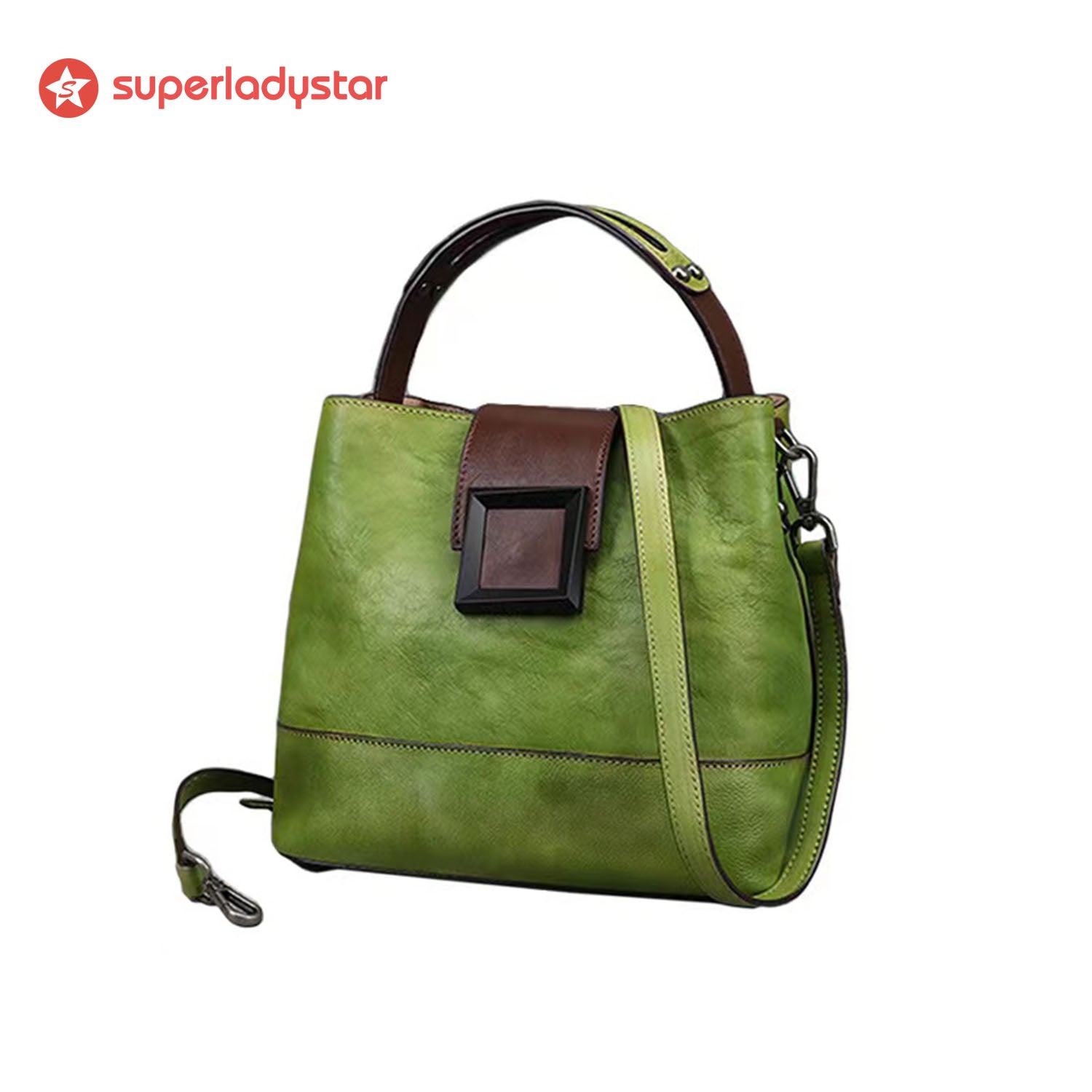 Retro Genuine Leather Handbag Crossbody Bag