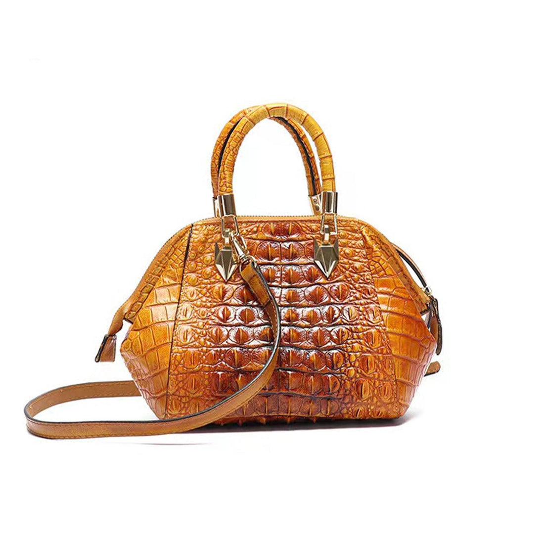 Vintage Leather Fashion Crocodile Pattern Shell Bag